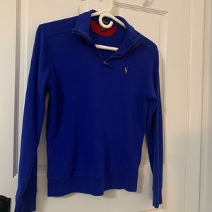 Boys, Ralph Lauren long sleeve with 3/4" zipper. Size 14/16.